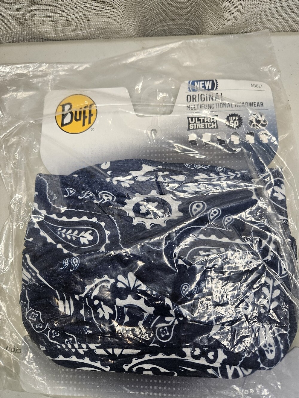 BUFF Adult Original Multifunctional Headwear One Size Cashmere Blue New